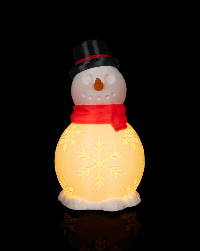 Lampe « Bonhomme de neige scintillant »